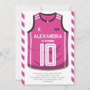 Search for girls basketball party invitations Pink