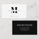 Recherche de lettre initiale cartes visite Simple