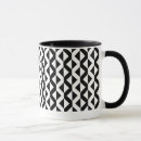 Recherche de zigzag noir et blanc tasses Rétro