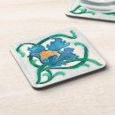 Search for art nouveau coasters Green