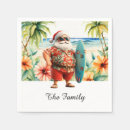 Search for beach christmas napkins Santa