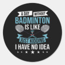 Search for funny badminton stickers Racquet