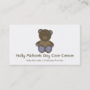 Search for bear business cards Childcare
