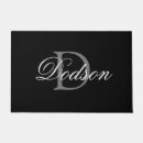 Search for black and white doormats Monogrammed