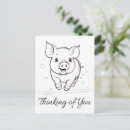 Search for cute pig postcards Thinking of you