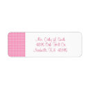 Search for gingham return address labels Simple