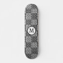 Search for checkered skateboards Black and white