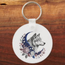 Search for wolf and moon keychains Animal