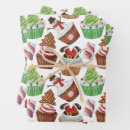 Search for christmas cupcake wrapping paper Snowman