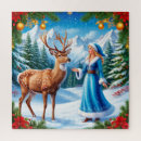 Search for christmas snow scene puzzles Deer