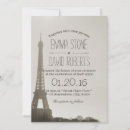 Recherche de tour eiffel vintage invitations Élégant