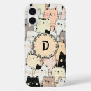 Recherche de illustration de chat iphone coques Mignon