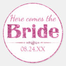 Search for hot pink bachelorette party stickers Bride