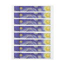 Search for fine art return address labels Starry night