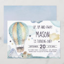 Search for hot air balloon birthday invitations Boy
