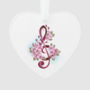 Search for musical note with heart holiday decor Treble