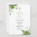 Search for rustic greenery christening invitations Christian
