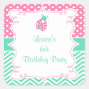 Search for pink ladybug birthday party stickers Ladybird
