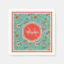 Search for teal orange napkins Flowers