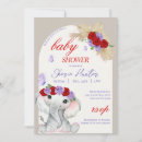 Search for purple elephant baby shower invitations Floral