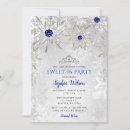 Search for royal blue sweet 16 invitations Tiara