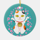 Search for lucky cat ornaments Good luck