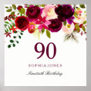 Search for 90th birthday supplies party posters Floral