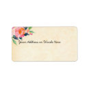 Search for beautiful blooms return address labels Feminine