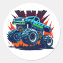 Recherche de camion de monstre autocollants Bleu