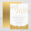 Search for gold brush stroke invitations Foil