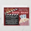 Search for movie night seasonal invitations Popcorn