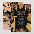 Search for pink and black girls birthday invitations Modern