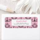 Search for chandelier wedding return address labels Pink