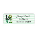 Search for animal love return address labels Paw