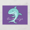 Search for leaping dolphins postcards Blue