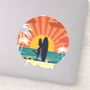 Recherche de retro beach autocollants Coucher de soleil
