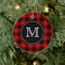 Search for red and black buffalo plaid ornaments Chequered