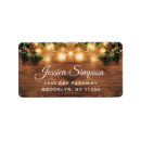 Search for mistletoe return address labels Watercolor