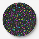 Search for music notes paper plates Black