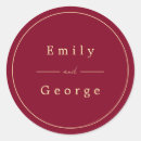 Search for gold and burgundy wedding stickers Minimalist