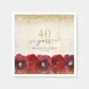 Search for 40th anniversary napkins Floral