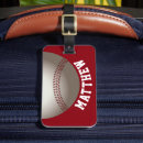 Recherche de équipe de baseball bagages étiquettes Rouge