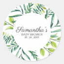 Search for botanical wreath stickers Baby shower