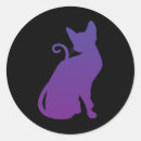 Recherche de silhouettes de chat autocollants Pour elle