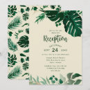 Search for tropical foliage wedding invitations Emerald green