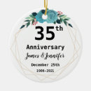 Search for 35th wedding anniversary ornaments Couple