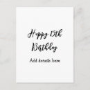 Search for 15th birthday postcards Calligraphy typography elegant