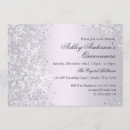 Search for snowflake quinceanera invitations Purple