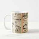 Search for vintage newspaper mugs Old