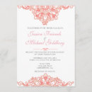 Search for lace border wedding invitations Damask